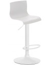 Barstol i metal og kunststof H84 - 104 cm - Hvid