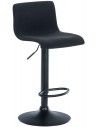 Barstol i metal og polyester H84 - 104 cm - Sort/Gråsort