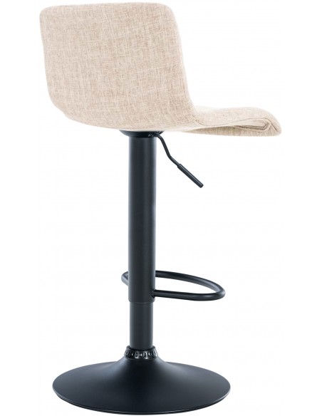 barstol stof sort billig moderne design køkken creme beige