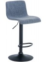 Barstol i metal og polyester H84 - 104 cm - Sort/Blå