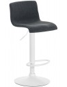 Barstol i metal og polyester H84 - 104 cm - Hvid/Mørkegrå
