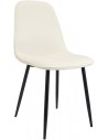 Spisebordsstol i metal og velour H88 cm - Sort/Creme