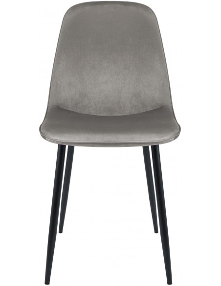 Spisebordsstol grå velour stof polyester