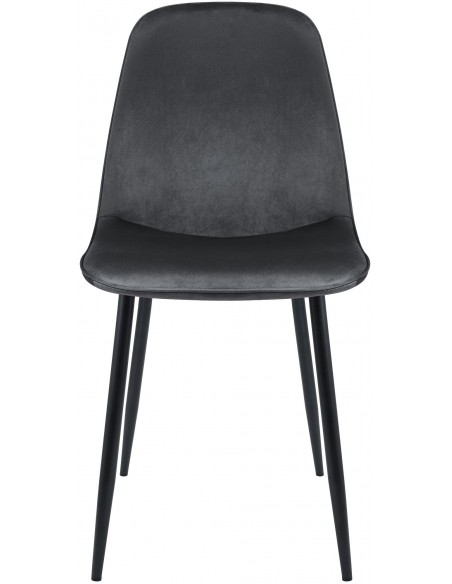 Spisebordsstol grå velour stof polyester