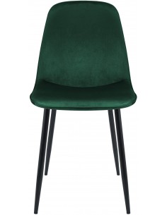 Spisebordsstol grøn velour stof polyester 2