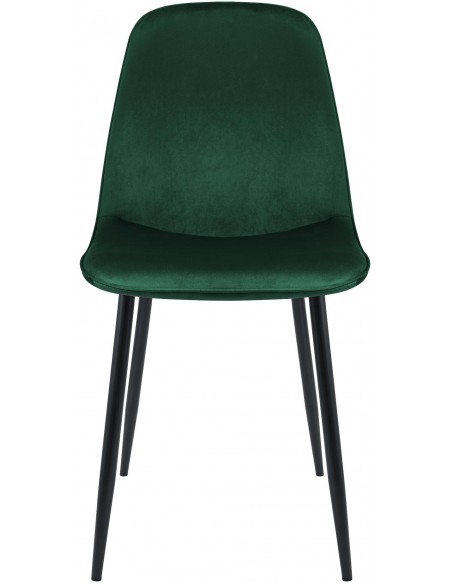 Spisebordsstol grøn velour stof polyester
