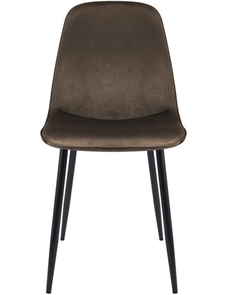 Spisebordsstol brun velour stof polyester