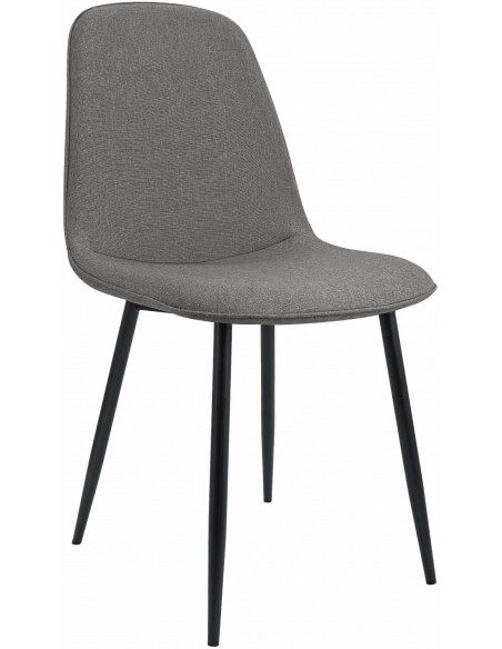 Spisebordsstol grå stof polyester