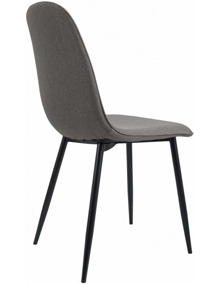 Spisebordsstol grå stof polyester