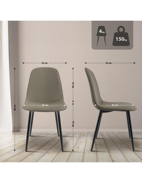 Spisebordsstol stof polyester