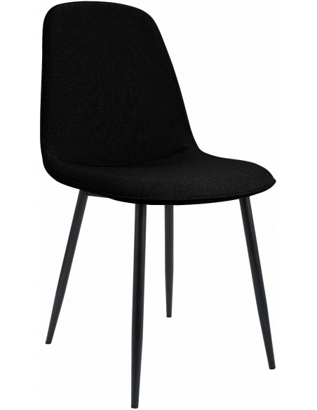Spisebordsstol stof polyester sort
