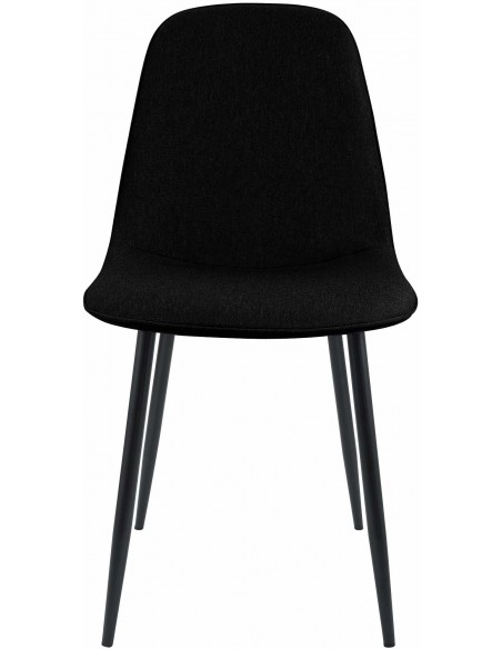 Spisebordsstol stof polyester sort