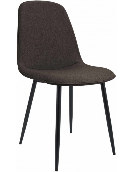 Spisebordsstol stof polyester brun