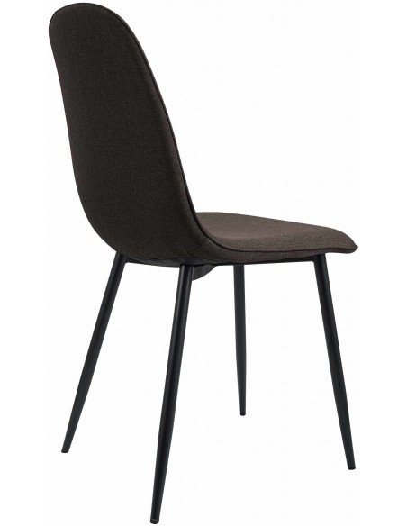 Spisebordsstol stof polyester brun