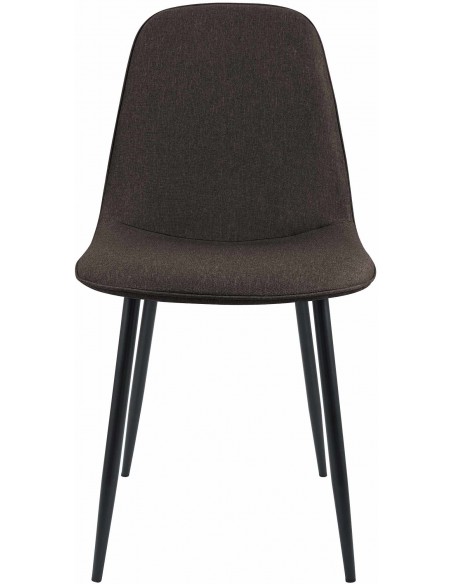 Spisebordsstol stof polyester brun
