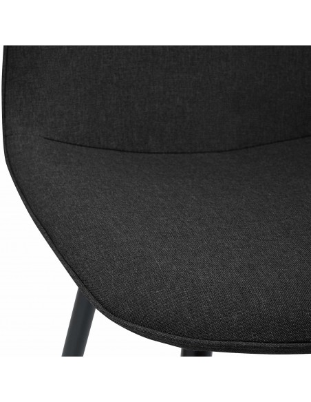 Spisebordsstol stof polyester grå mørkegrå