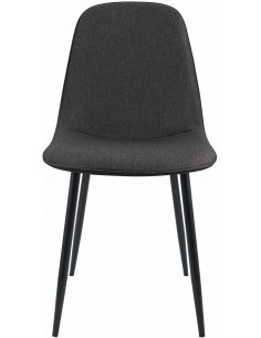 Spisebordsstol stof polyester grå mørkegrå 2