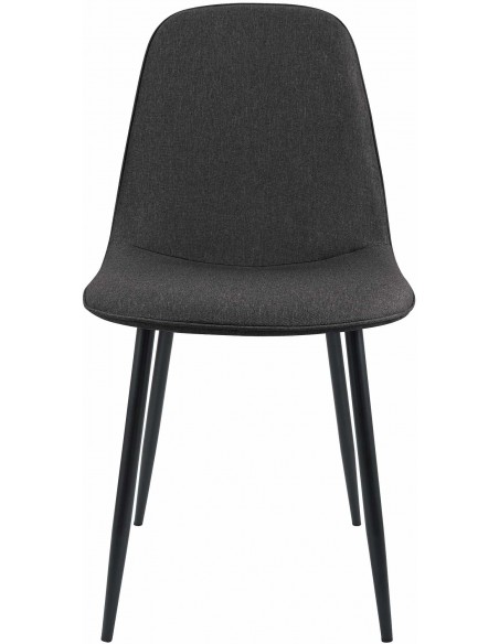 Spisebordsstol stof polyester grå mørkegrå