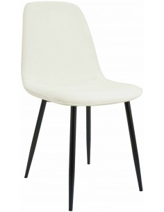 Spisebordsstol stof polyester creme beige
