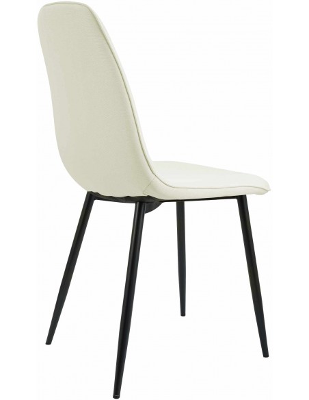 Spisebordsstol stof polyester creme beige