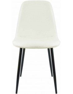 Spisebordsstol stof polyester creme beige 2