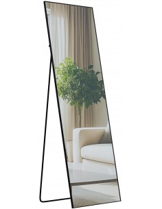 gulvspejl spejl garderobe entre soveværelse helkropsspejl sort 2