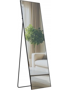 gulvspejl spejl garderobe entre soveværelse helkropsspejl sort 2