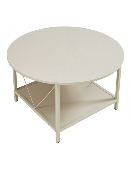sofabord sidebord beige sand stuemøbler rundt