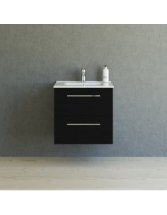 komplet badmiljø underskab med vask eg håndvask badeværelse sort badeværelesmøbler 2