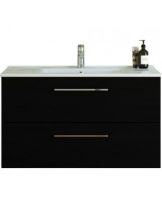 komplet badmiljø underskab med vask eg håndvask badeværelse sort badeværelesmøbler