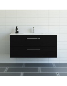 komplet badmiljø underskab med vask eg håndvask badeværelse sort badeværelesmøbler 2