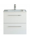 Komplet badmiljø i MDF og keramik B61 x D45,5 cm - Mat hvid/Hvid
