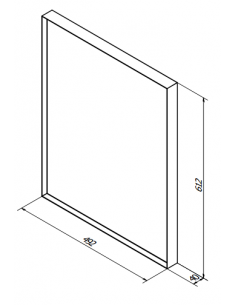 badeværelsesspejl vægspejl spejl badeværelse vask håndvask sort 2