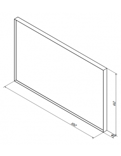 badeværelsesspejl vægspejl spejl badeværelse vask håndvask sort 2