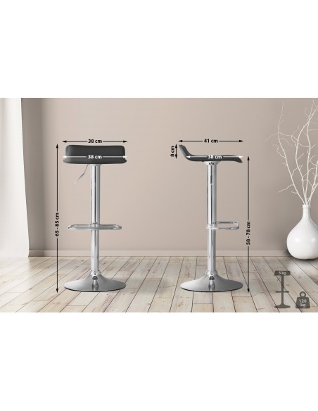 barstol læder sort billig moderne design køkken