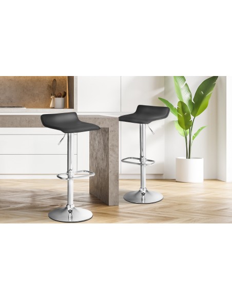 barstol læder sort billig moderne design køkken