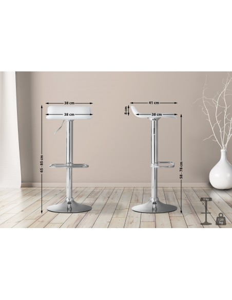 barstol læder hvid billig moderne design køkken