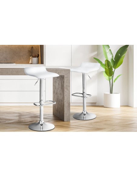 barstol læder hvid billig moderne design køkken