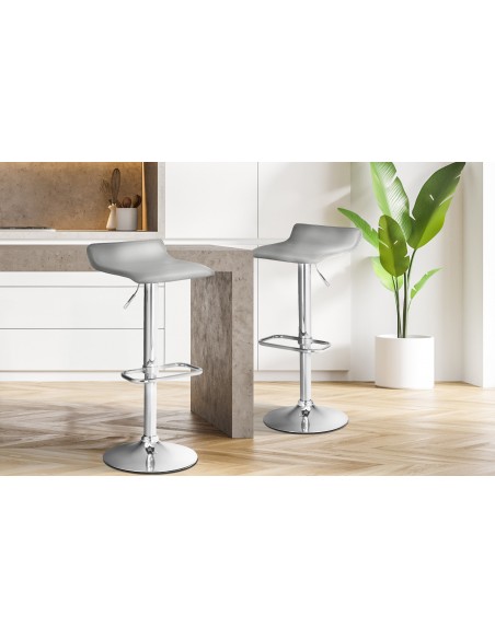 barstol læder grå billig moderne design køkken