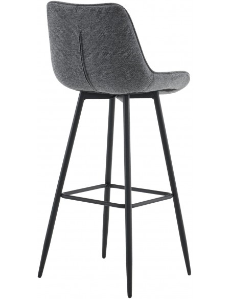 barstol stof grå billig moderne design køkken ryg ryglæn