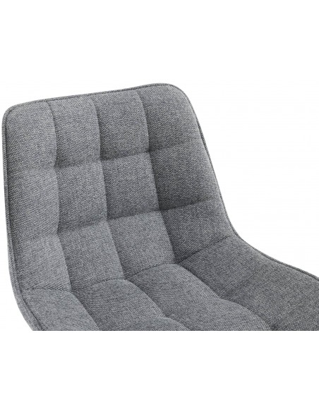 barstol stof grå billig moderne design køkken ryg ryglæn