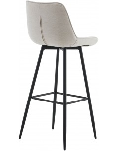 barstol stof creme beige billig moderne design køkken ryg ryglæn 2