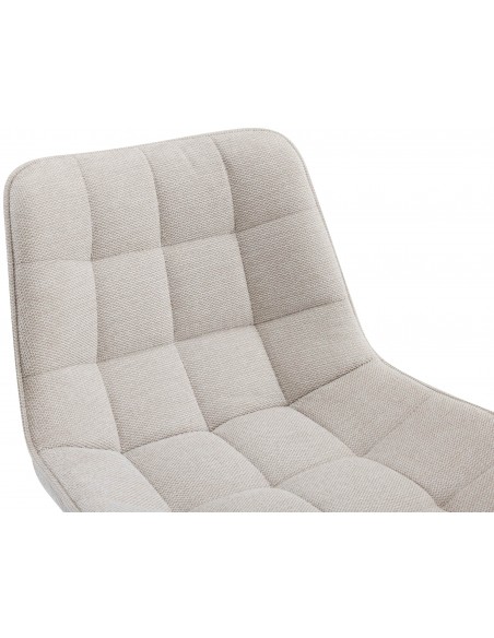 barstol stof creme beige billig moderne design køkken ryg ryglæn
