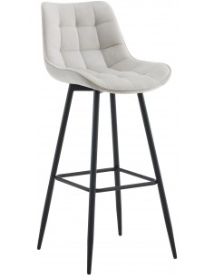 barstol stof grå billig moderne design køkken ryg ryglæn velour