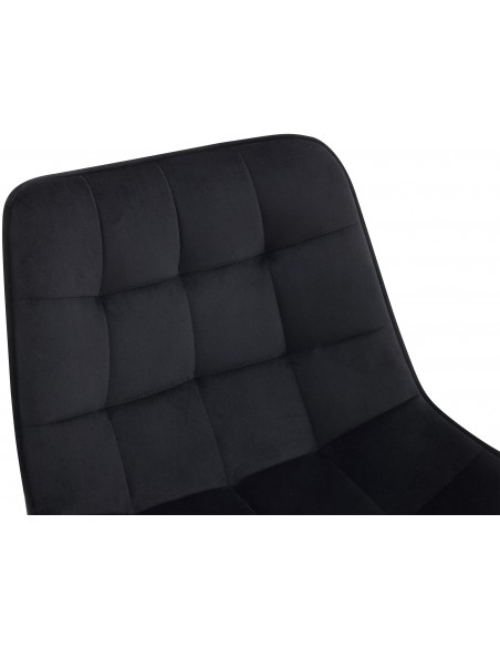 barstol stof sort billig moderne design køkken ryg ryglæn velour