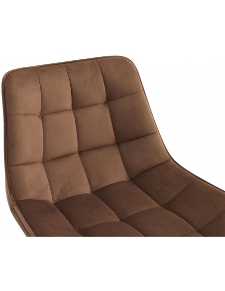 barstol stof brun billig moderne design køkken ryg ryglæn velour