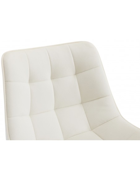 barstol stof creme beige billig moderne design køkken ryg ryglæn velour