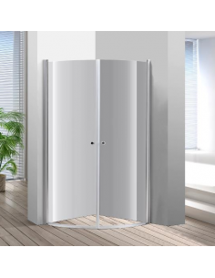 buet brusedør brusehjørne brusevæg moderne badeværelse glas