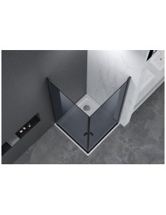 sort brusedør brusehjørne brusevæg moderne badeværelse glas 2