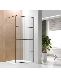 brusevæg sort new york moderne badeværelse